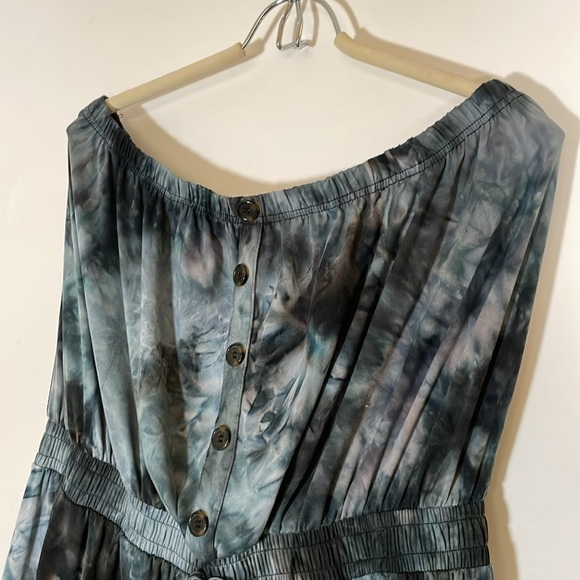 Plus Size Tie Dye Strapless Jumpsuit 3XL #435 - Picture 2 of 11